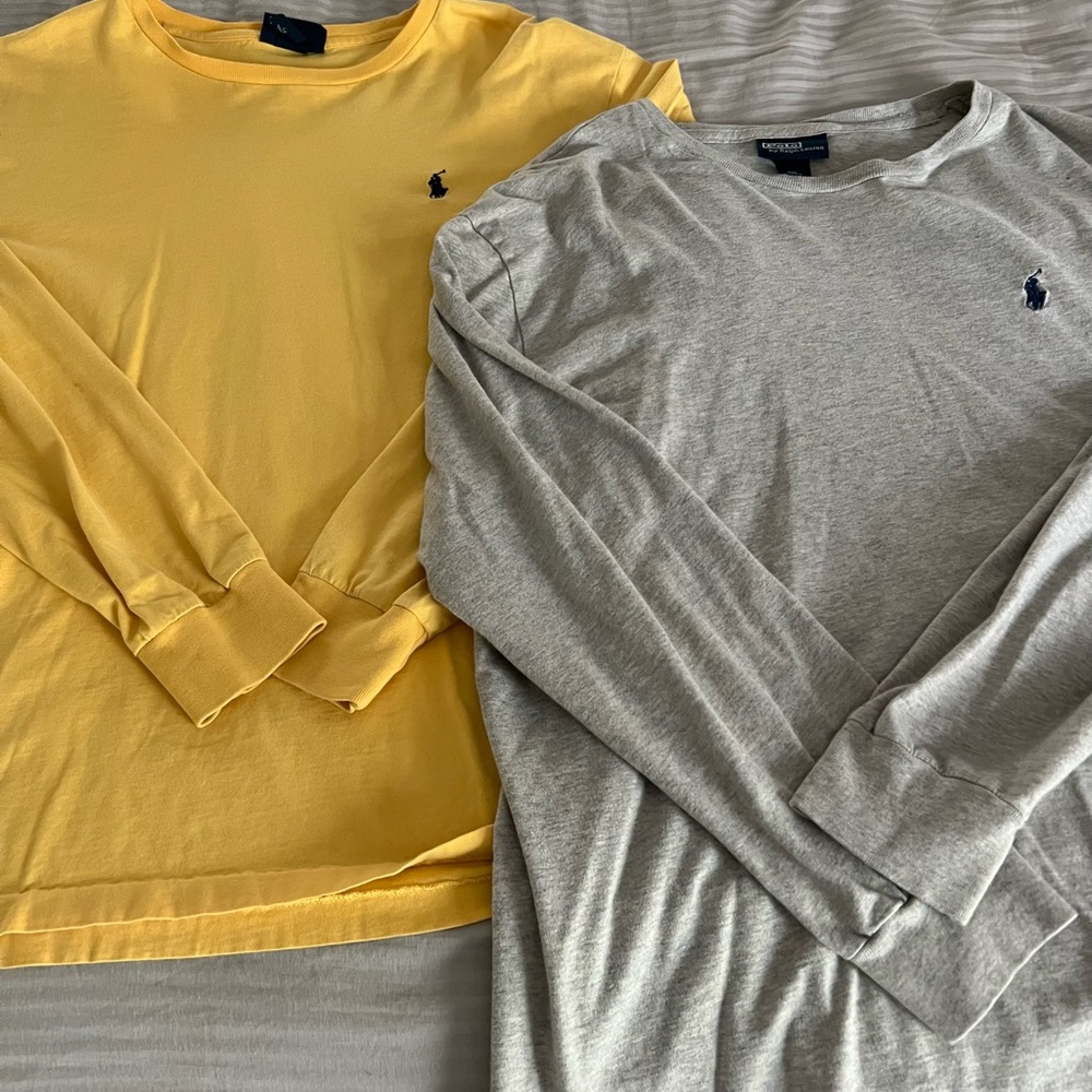 Set of 2 Mens Ralph Lauren Long Sleeve Tees Medium